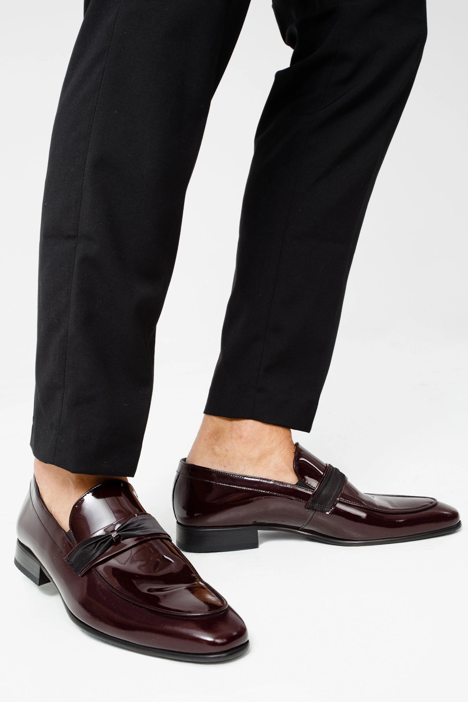 High Heel Dress Shoes The Dodoma Burgundy Patent Leather Loafer Men Shoe