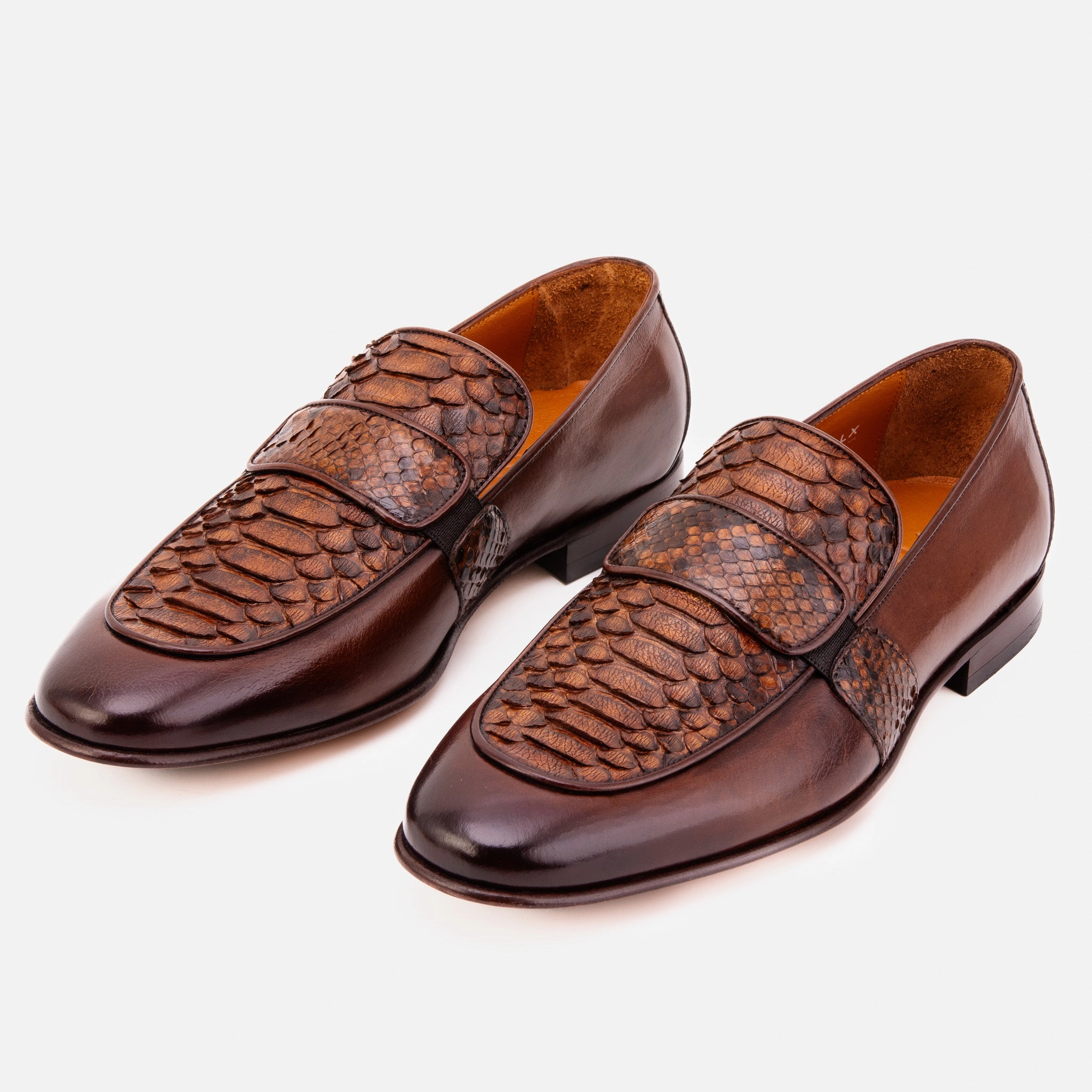 The Dorian Tan Python &amp; Baby Buffalo Leather Loafer Men Shoe Dress Shoe Tennis Shoes