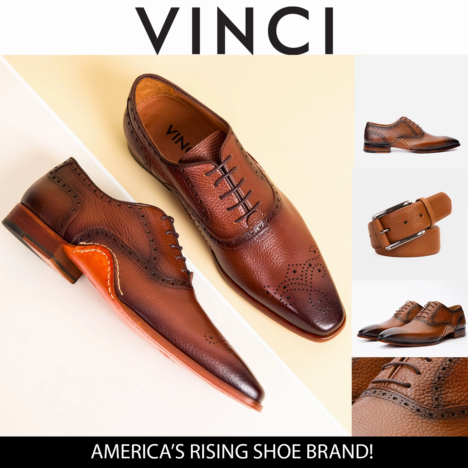 Dress Shoes Size 13 The Draco Handmade Tan Semi Brogue Oxford Men Shoe