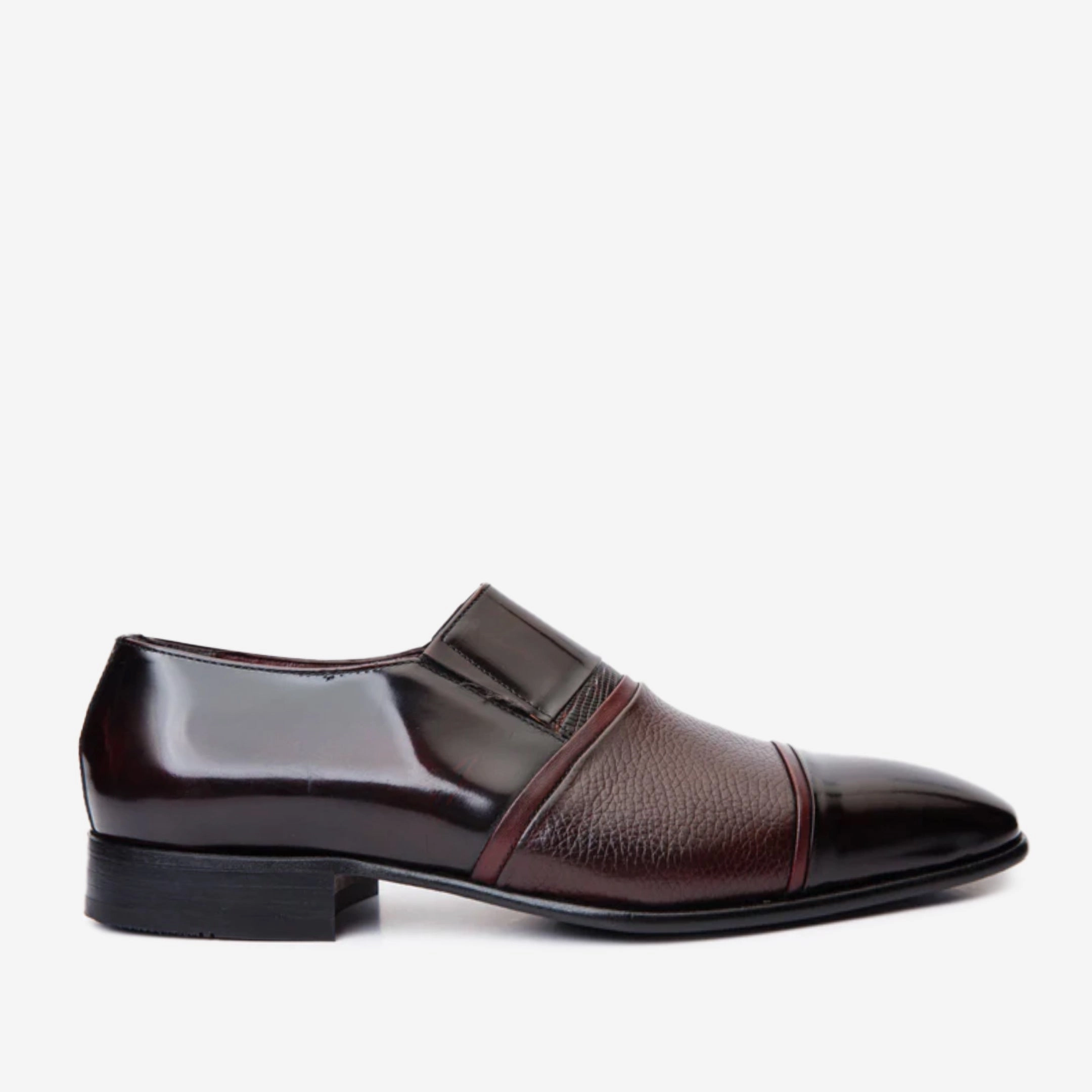 Dress Shoes For Overpronation The Everest Burgundy & Burneshed Leather Cap Toe Dress Loafer Men Shoe