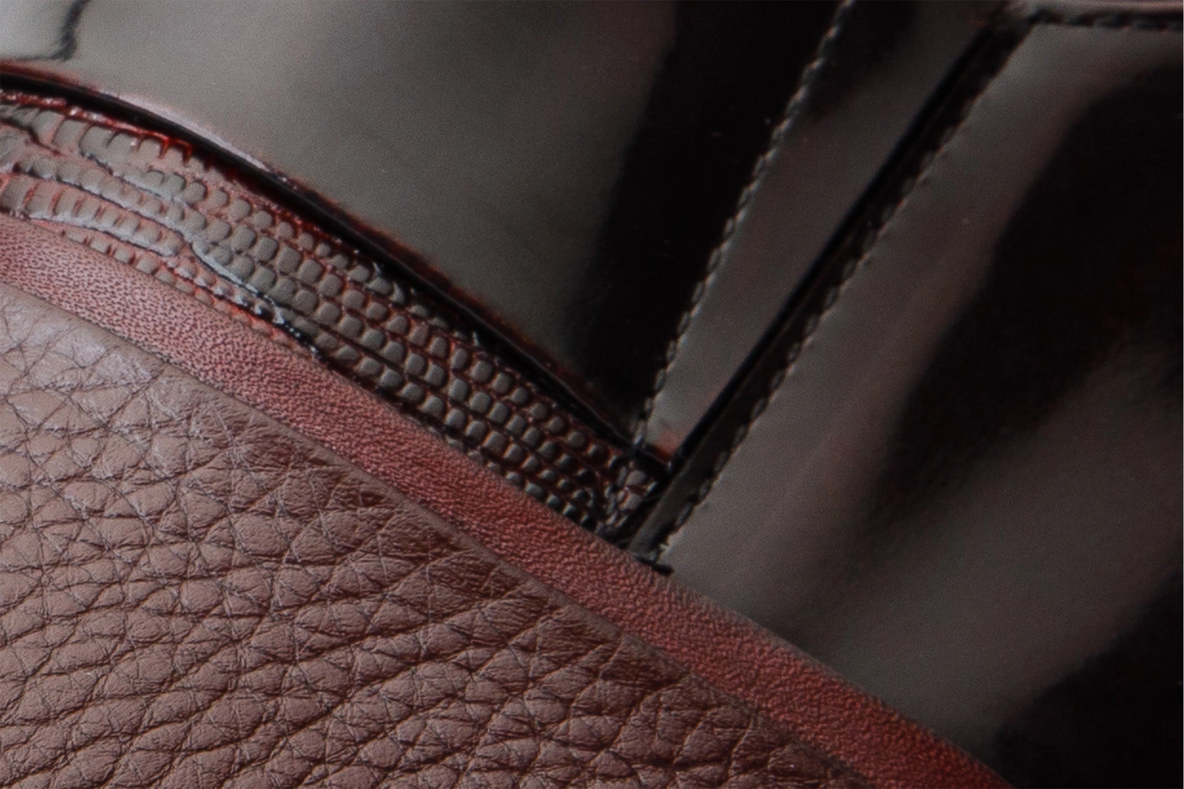 The Everest Burgundy & Burneshed Leather Cap Toe Dress Loafer Men Shoe Genuine Leather Dress Shoes