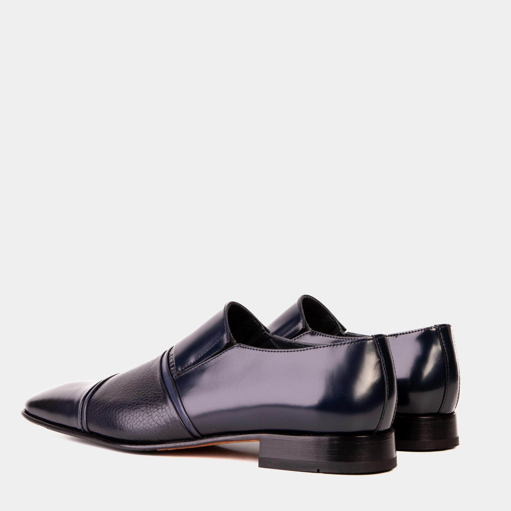 Best Shoes To Wear With Dress The Everest Navy Leather Cap Toe Dress Loafer Men Shoe