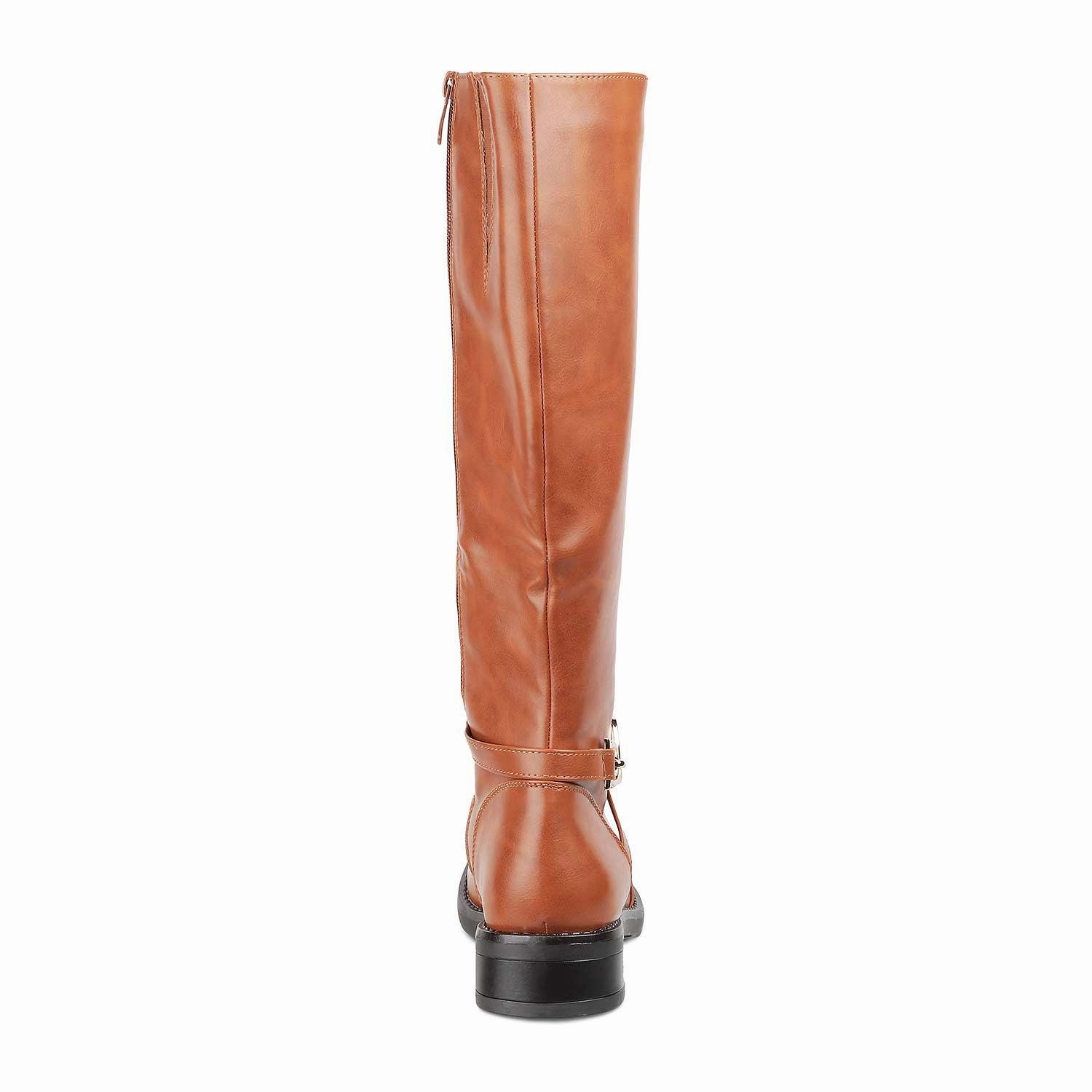 Boots Cute Women The Forsaa Tan Women's Knee-length Boots Tresmode