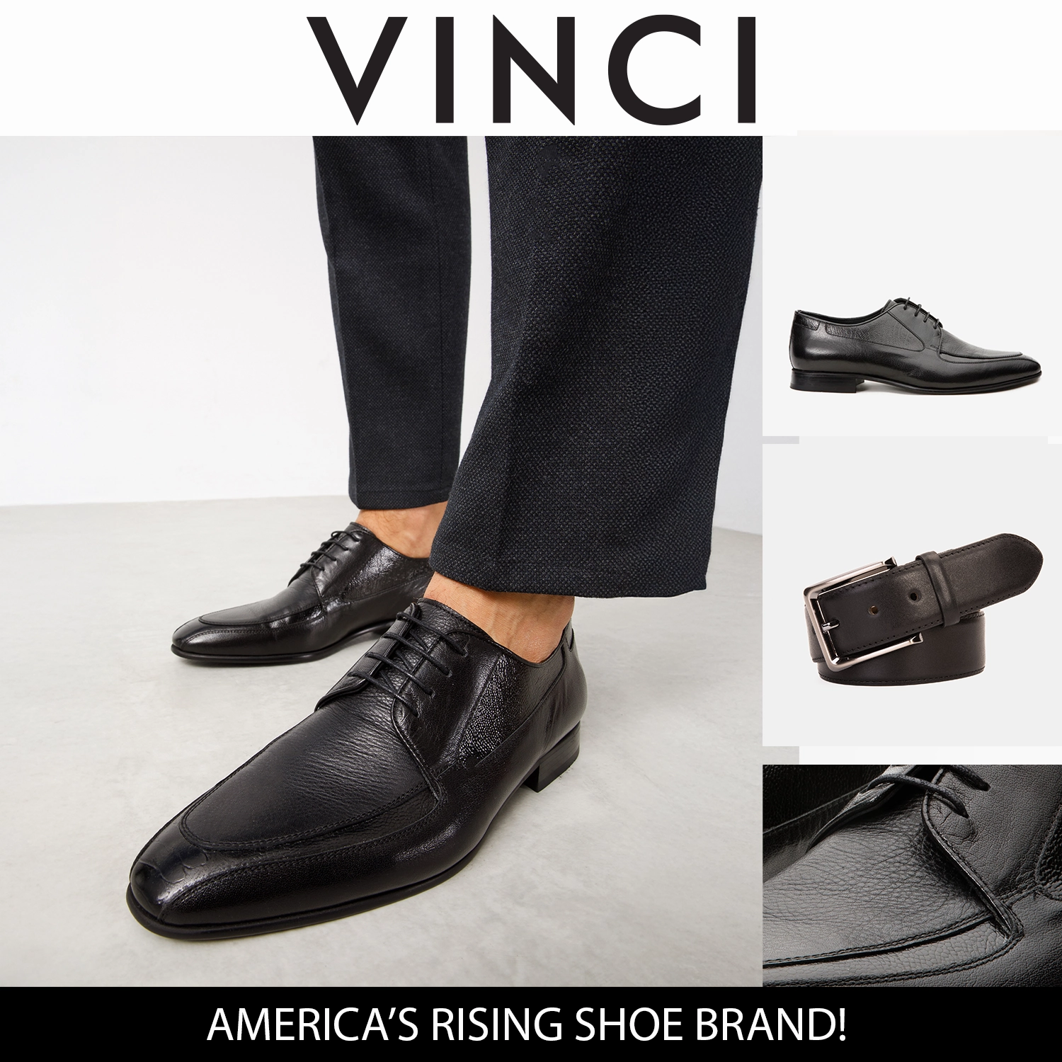 Khaki Pants Dress Shoes The Gardi Black Leather Derby Men Shoe