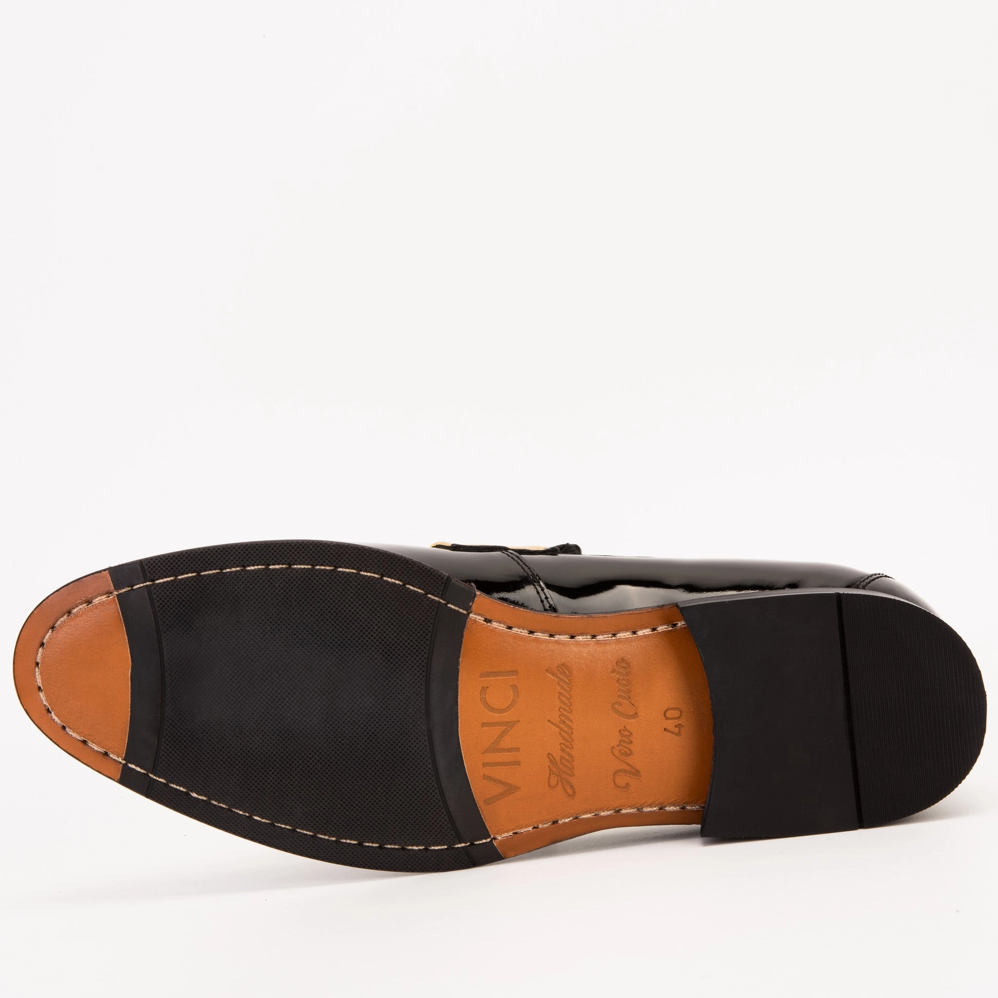 Dress Support Shoes The Imperial Black & Gold Leather Men Dress Shoe