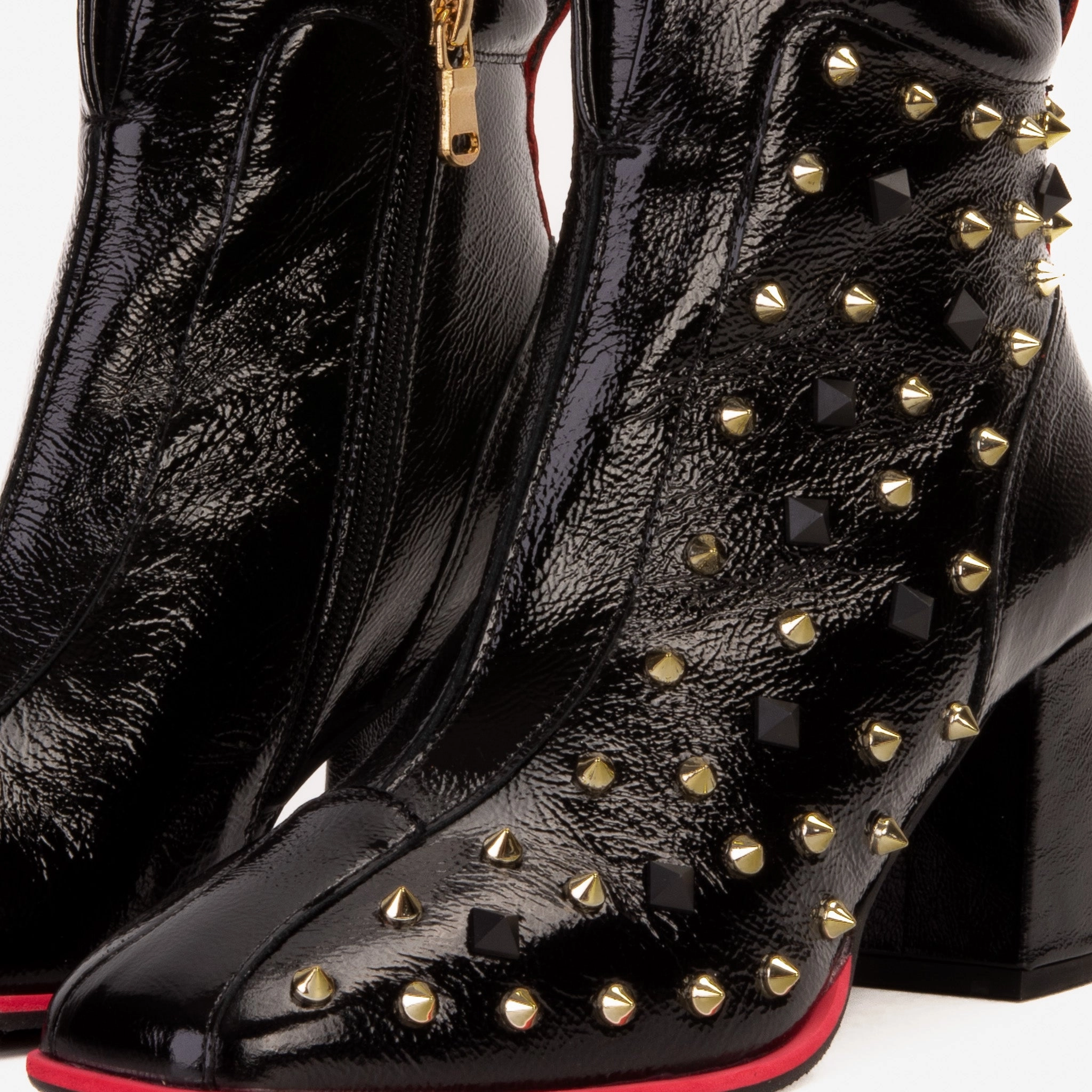 The Infanta Black Leather Block Heel Women Boot Boots El Vaquero