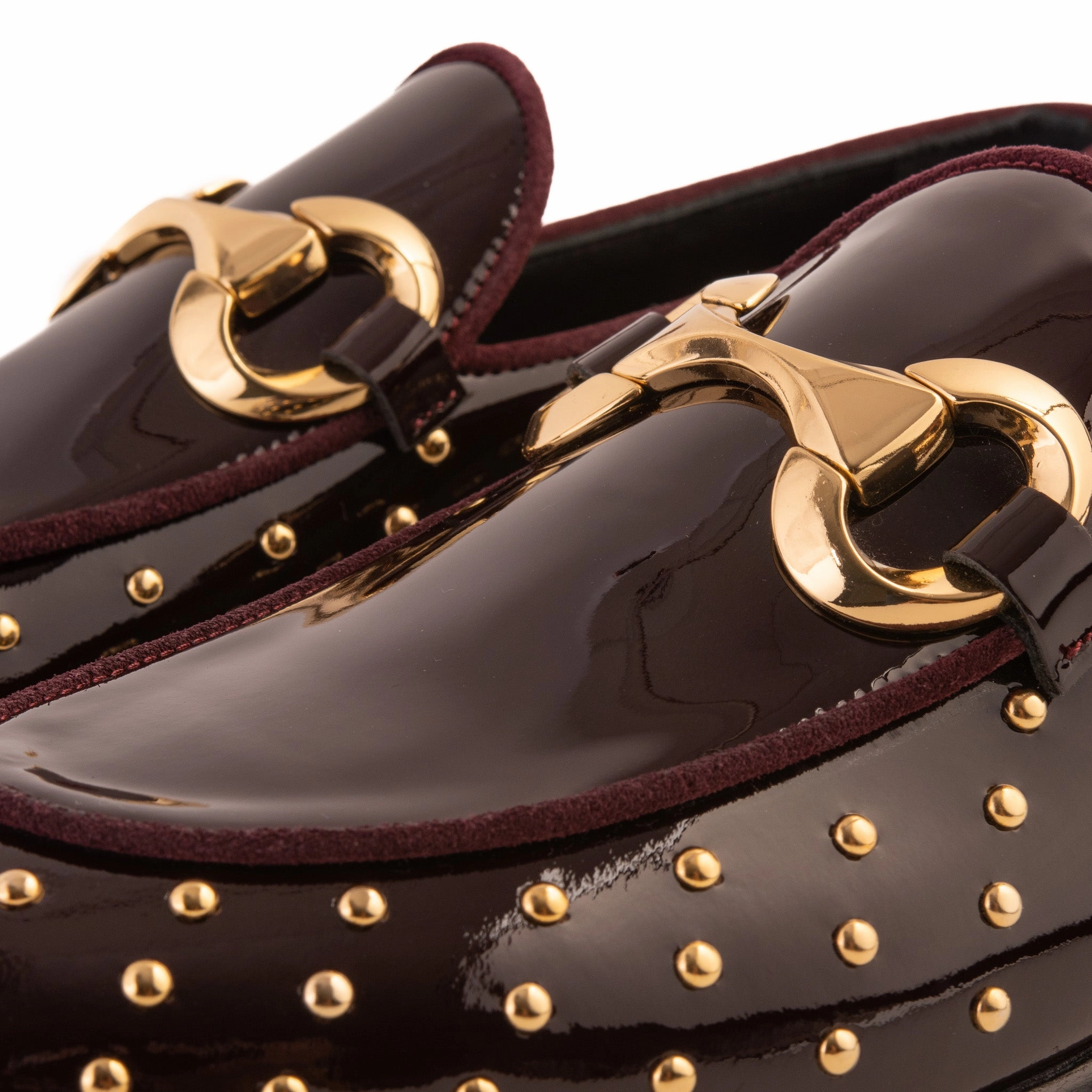 The Jupiter  Shoe Burgundy Spike Leather  Bit Dress Loafer Limited Edition Men Shoe Divine Shoes Llc & Gown Dresses