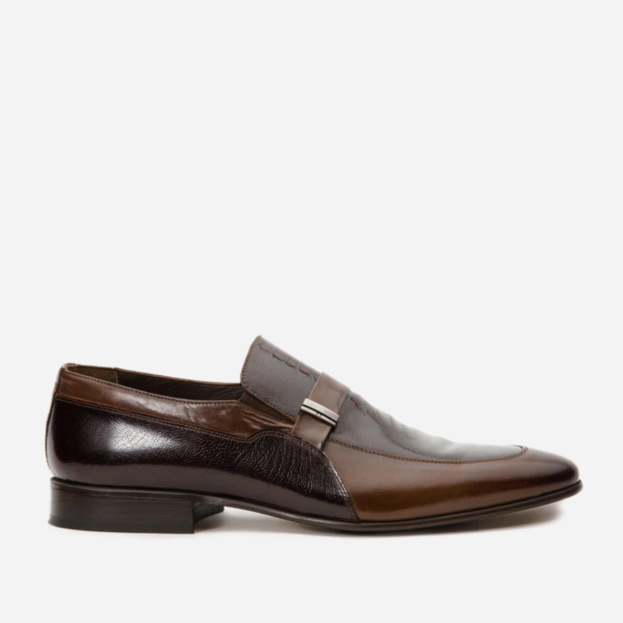 Calvin Klein Dress Shoes The Kazablanka Brown Leather Bit Loafer Men  Shoe