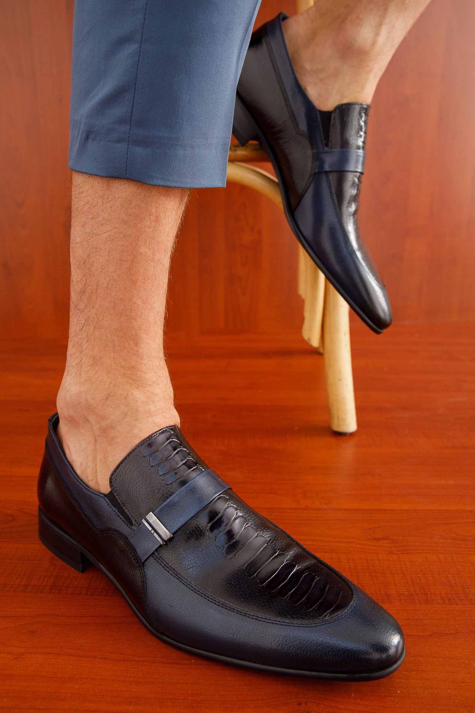 Walking Shoes To Wear With Dresses The Kazablanka Navy Leather Bit Loafer Men  Shoe