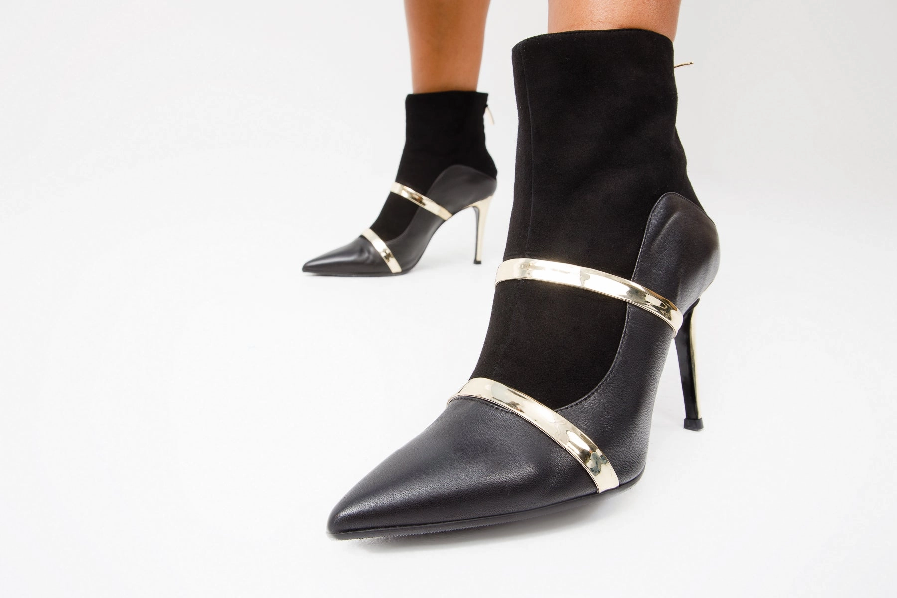 Cowboy Boots Floral The Manila Black Leather Ankle Women Boot