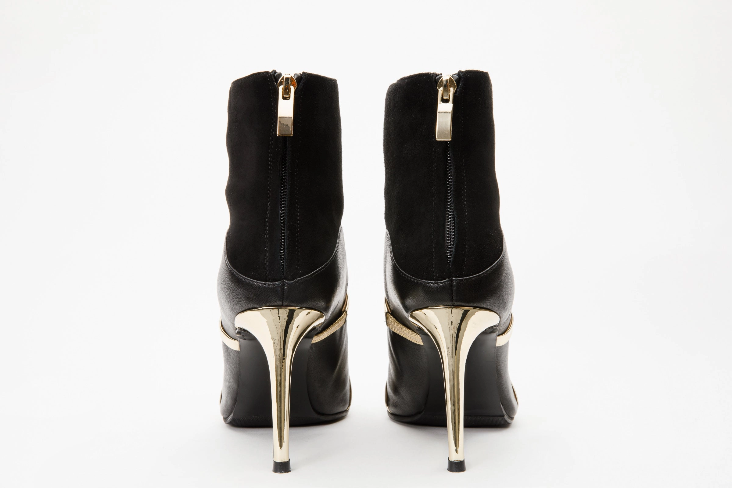 The Manila Black Leather Ankle Women Boot Ankle Boots With Heels