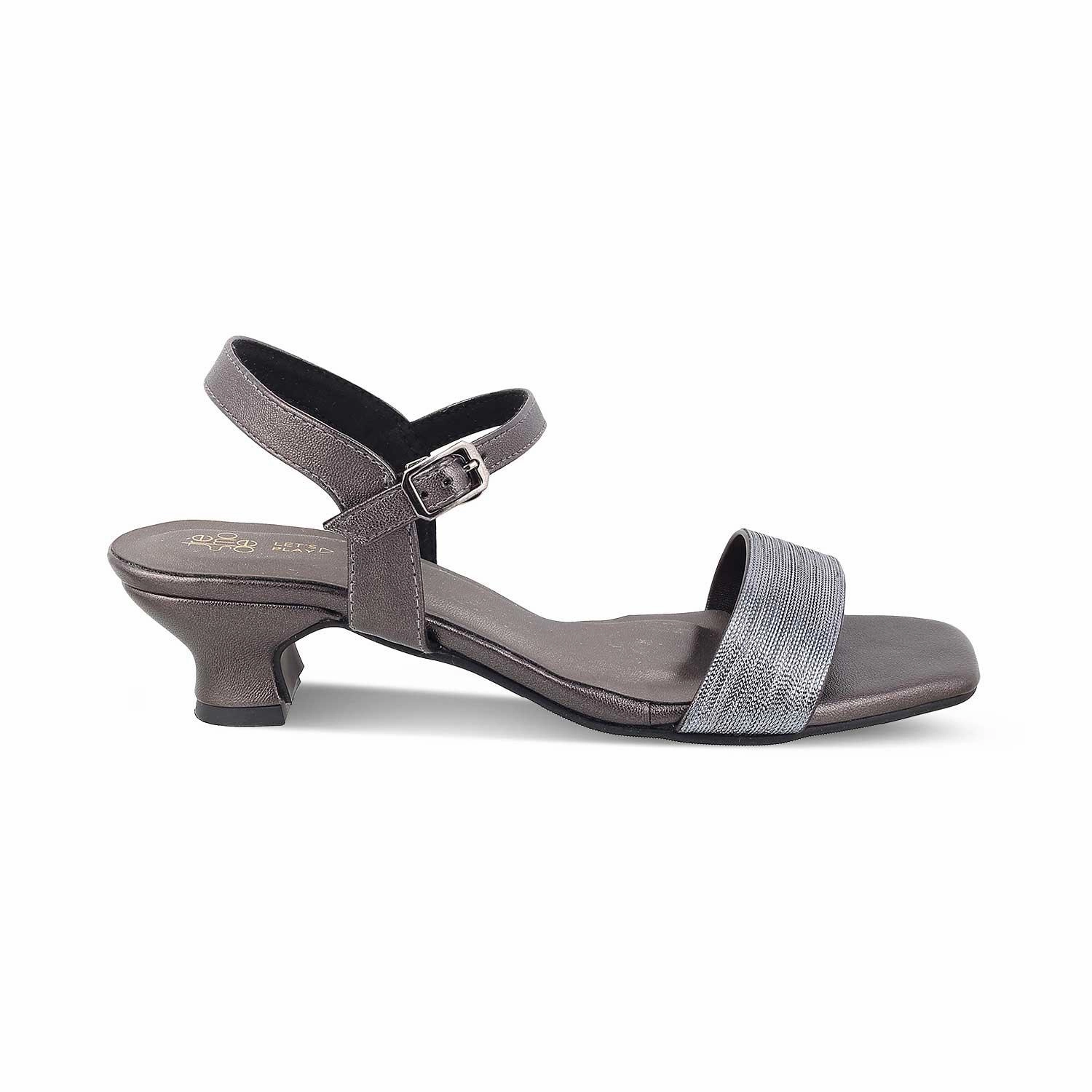 The Monty Pewter Women's Dress Block Heel Sandals Tresmode Platform Crocs Sandals