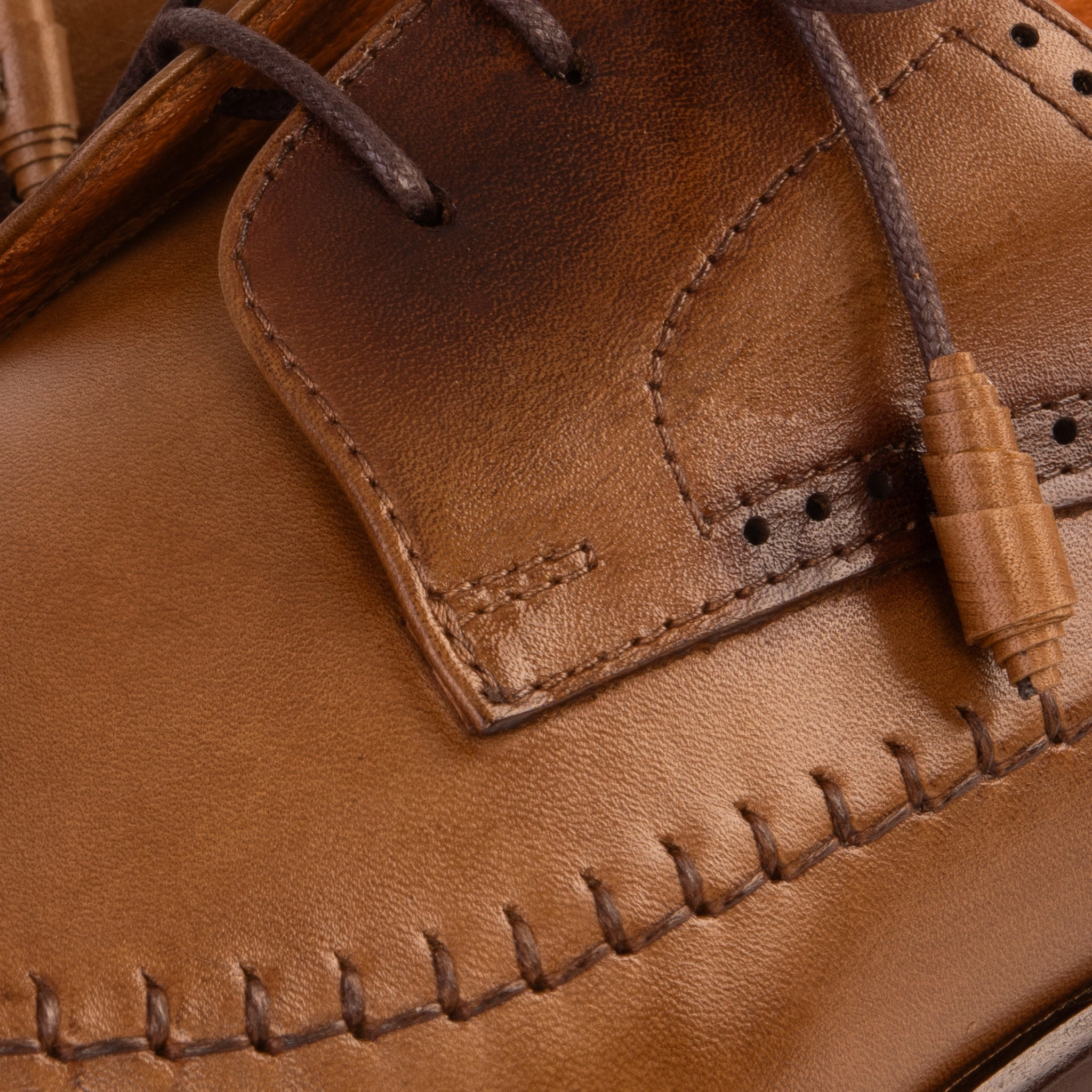 The Moon Tan Leather Derby Men Shoe Force Dress Shoes Regulation