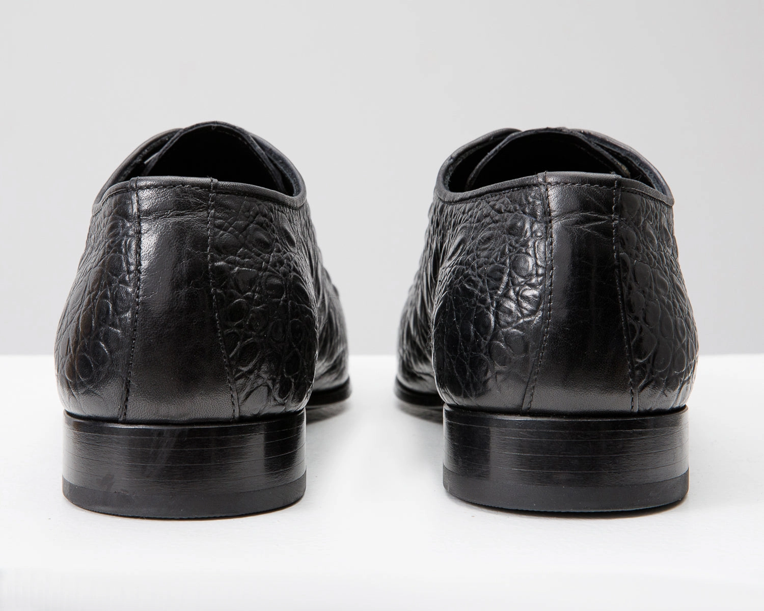 No Socks With Dress Shoes The Randor Black Crocodile Leather Oxford Men Shoe