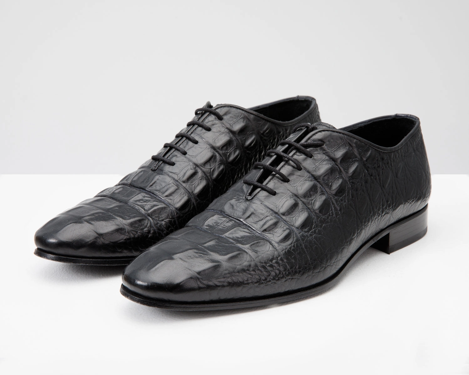 The Randor Black Crocodile Leather Oxford Men Shoe Black Friday Sale