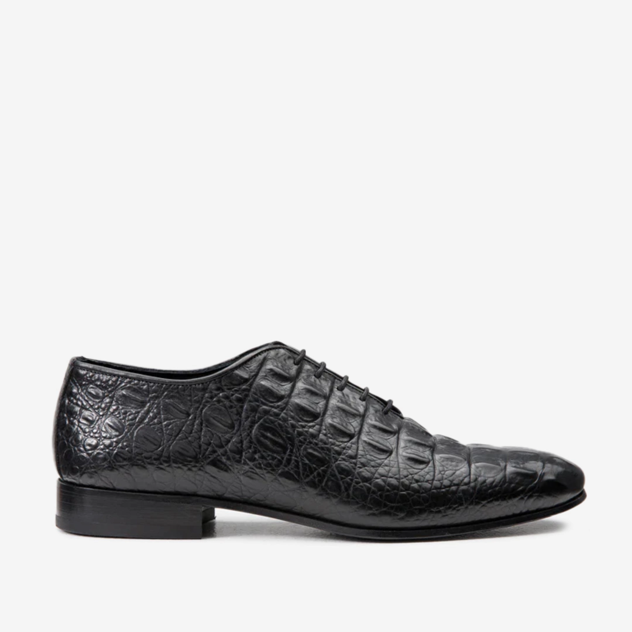 Dress Leopard Print Shoes The Randor Black Crocodile Leather Oxford Men Shoe