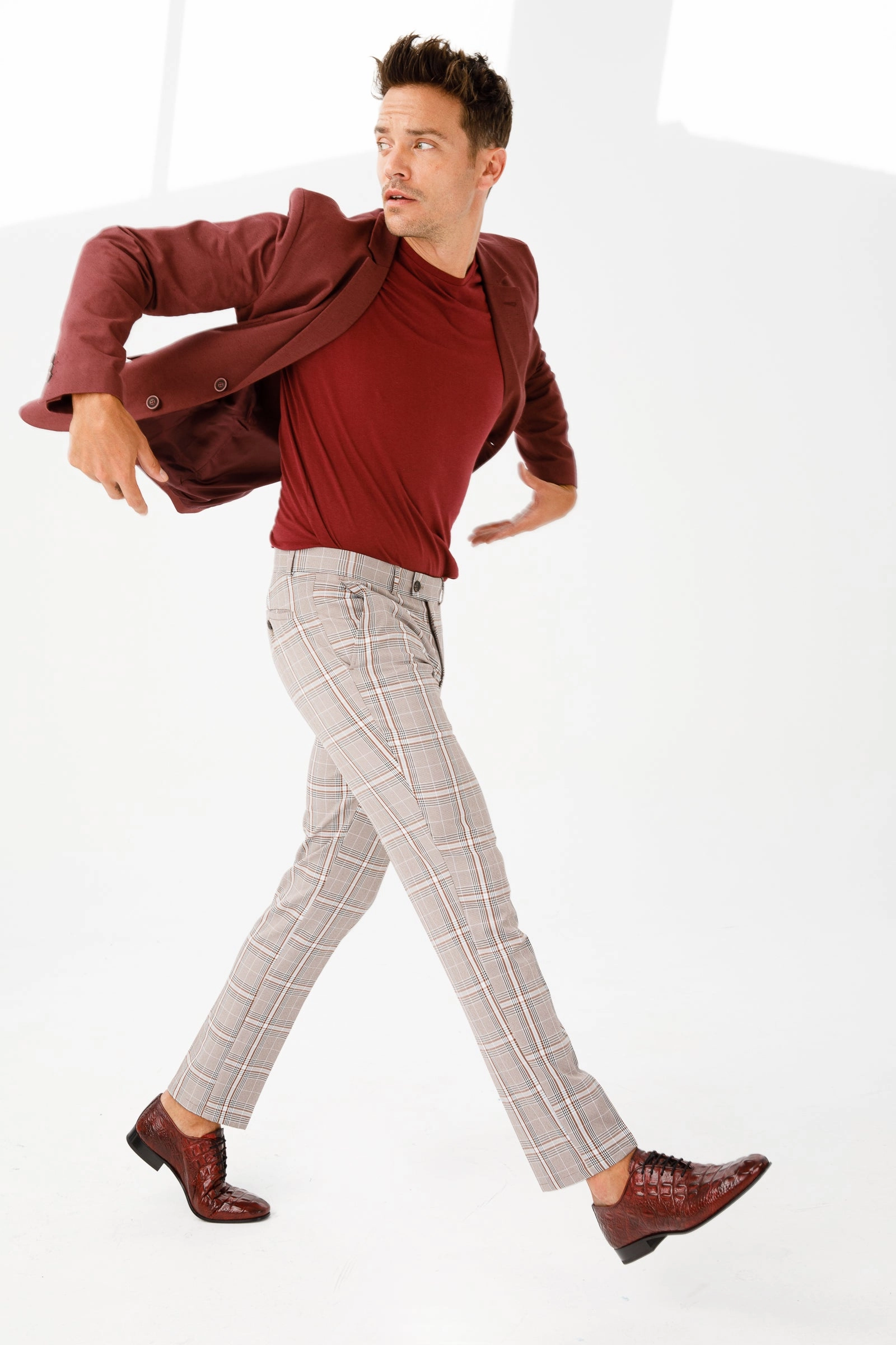 Podiatrist Recommended Dress Shoes The Randor Burgundy Crocodile Leather Oxford Men Shoe