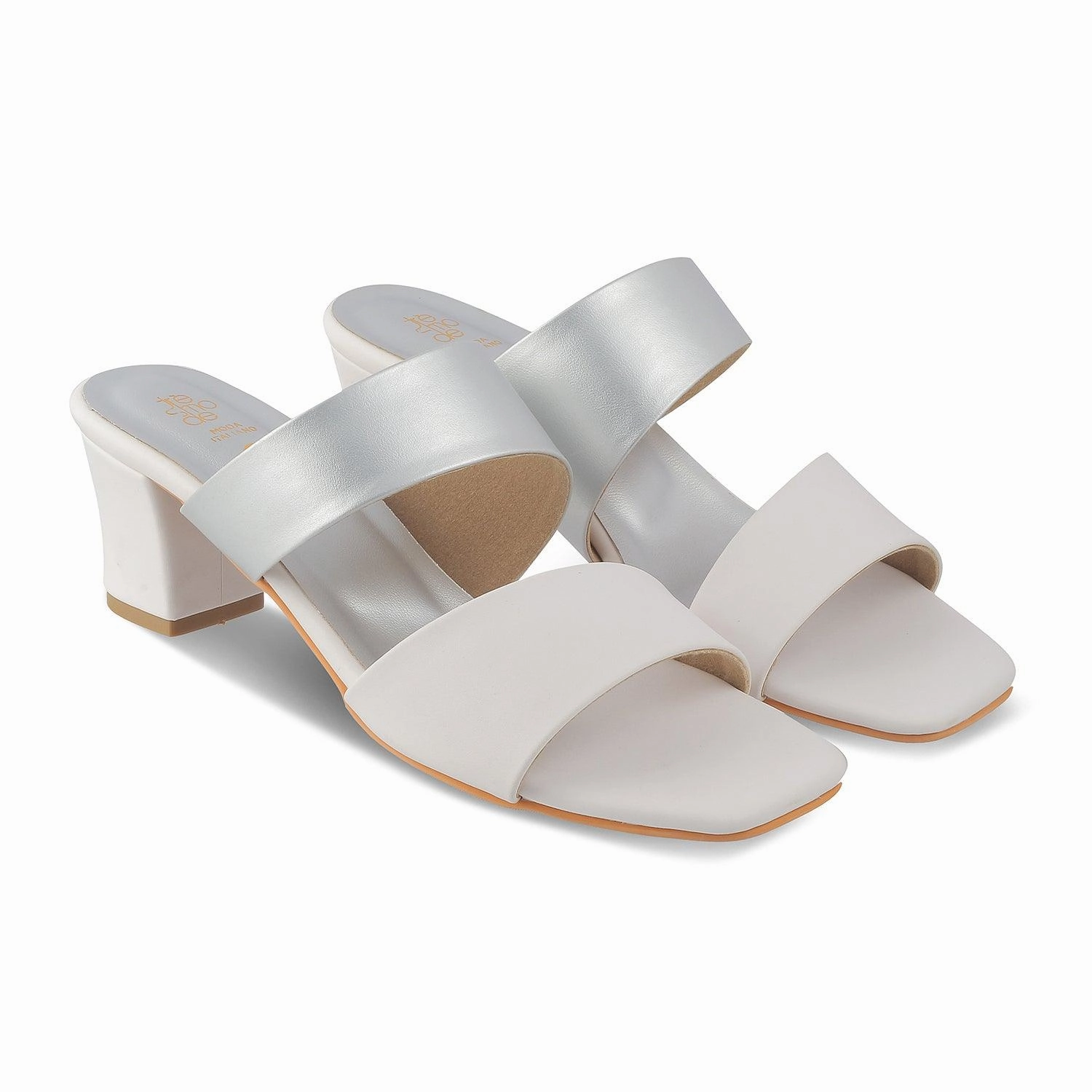 Wrap Around Sandals The Satania Silver Women's Dress Block Heel Sandals Tresmode