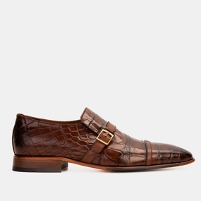 The Strat Single Monk Strap Cap Toe Brown Leather Handmade Men Shoe Dress Shoes At Target