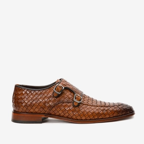 Dress Shoes For Ladies The Turan Brown Woven Double Monk Strap Dress Men Shoe