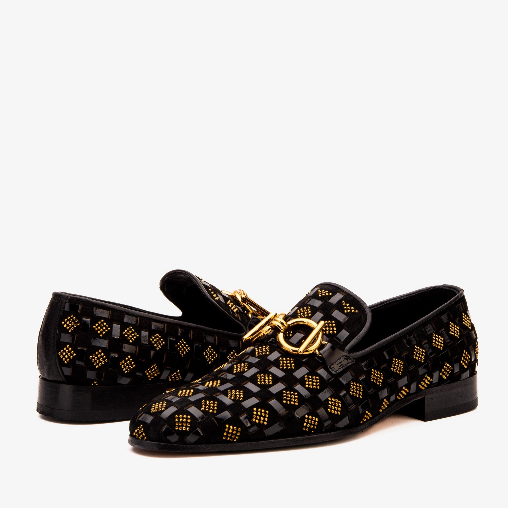 The Vicino Men Shoe Black Bit Dress Loafer Dress Matching Shoes