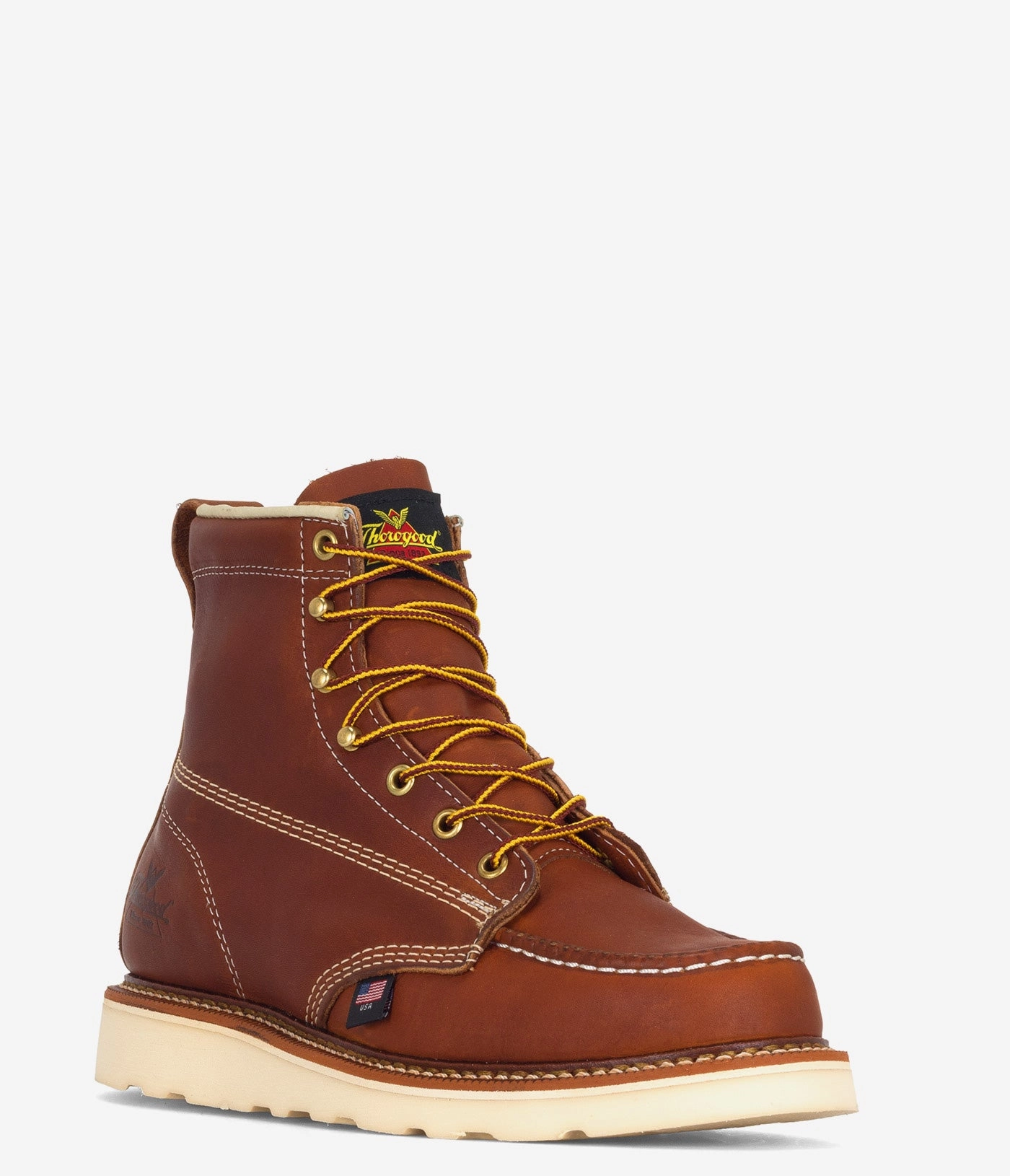 Thorogood American Heritage 6" Moc-Toe Soft Toe Boot - Men Waterproof Motorcycle Boots