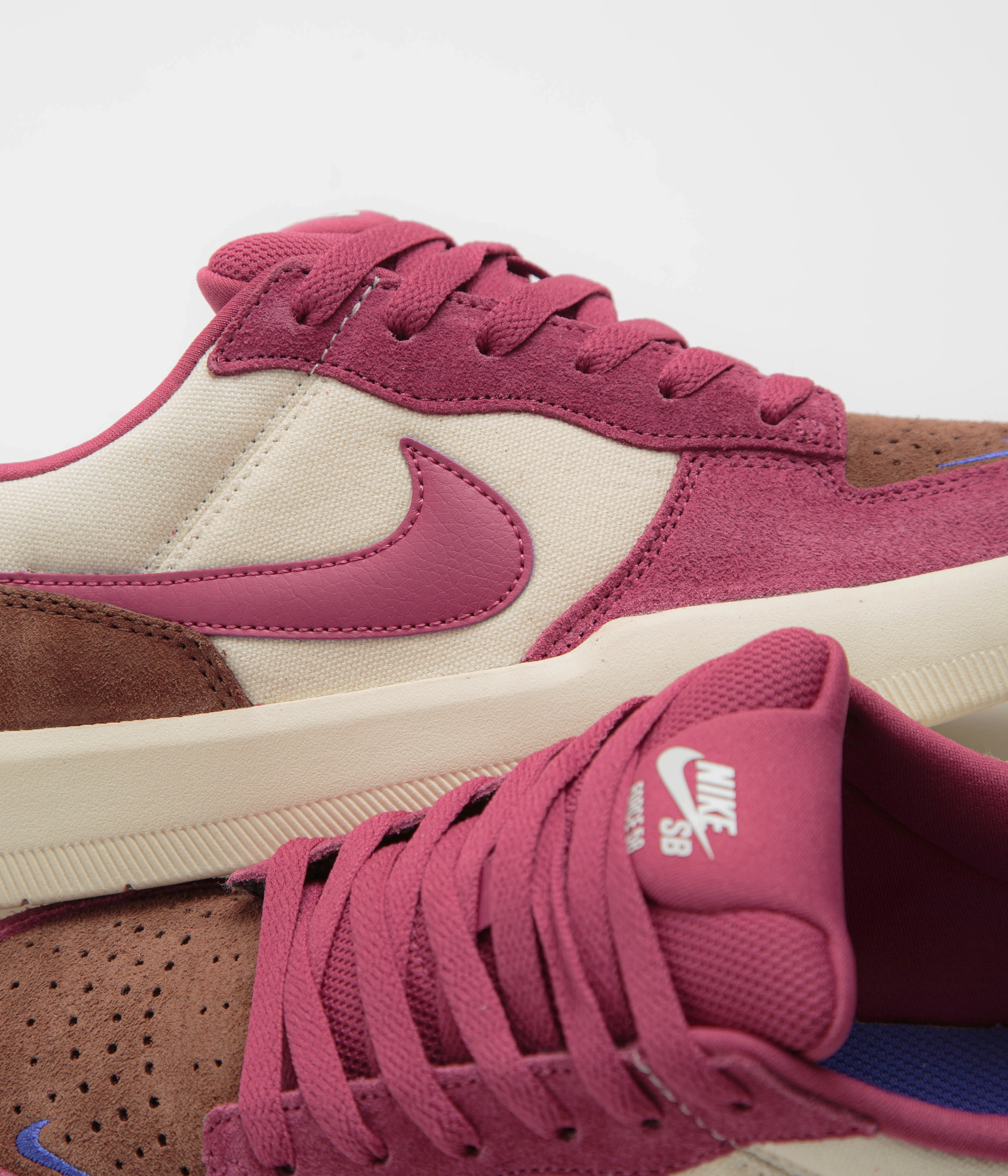 Nike SB Force 58 Shoes - Pale Ivory / Sweet Beet - Fauna Brown Cream Nike Shoes