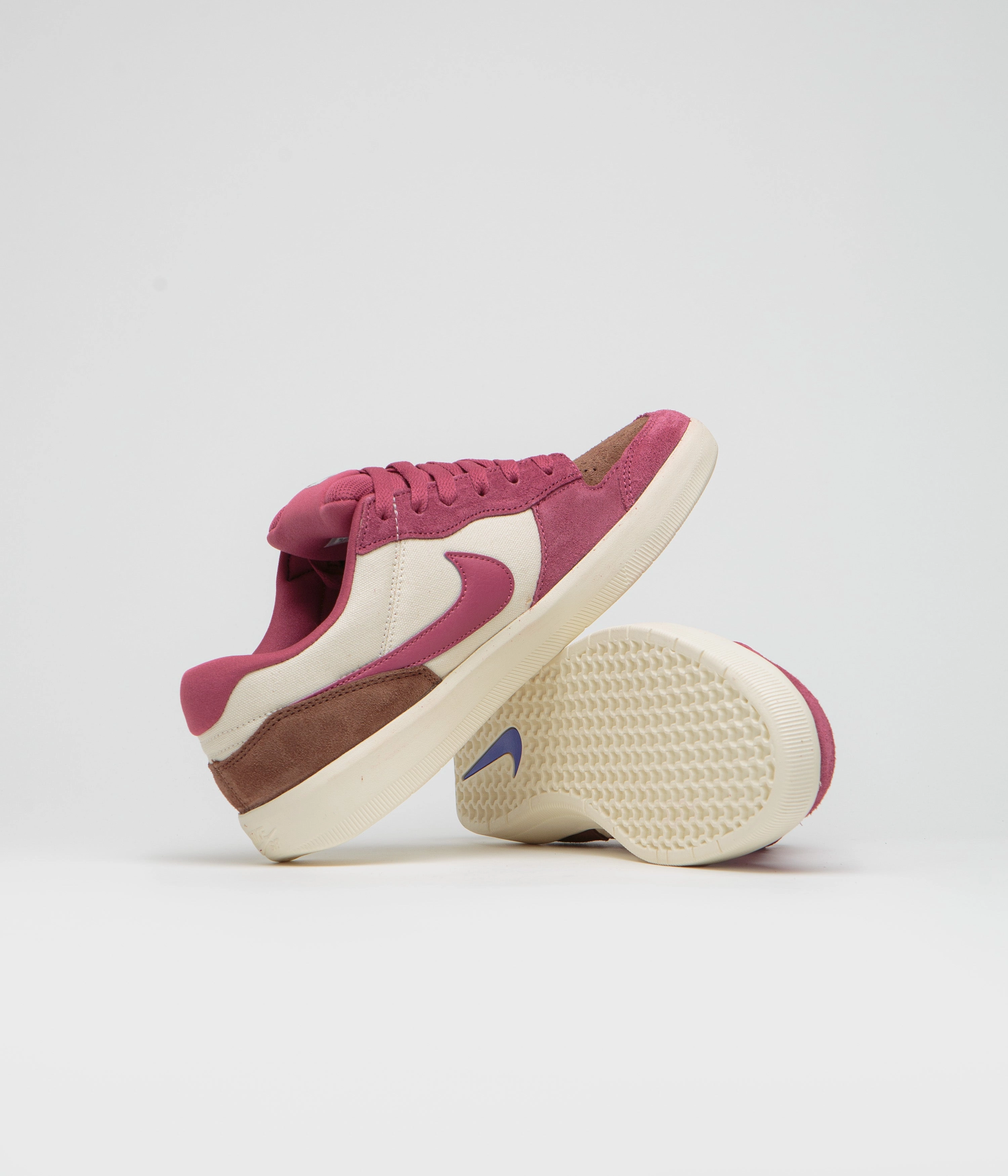 Nike SB Force 58 Shoes - Pale Ivory / Sweet Beet - Fauna Brown Nike Max Air Leather Shoes
