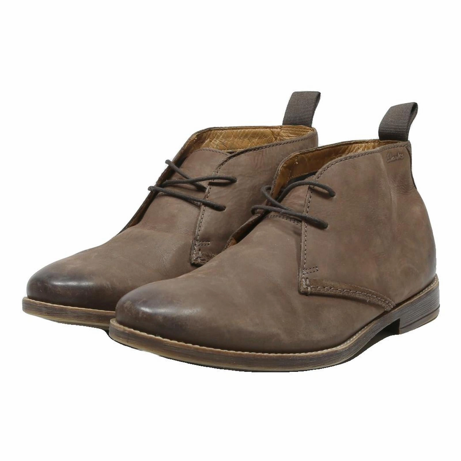 That Girl In Boots CLARKS Desert Boot Mens Lace-Up Boots Brown Leather UK 7 Casual Ankle