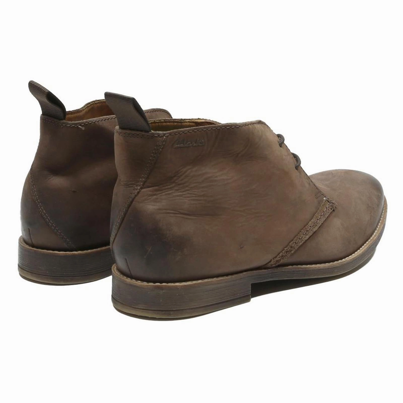 Euro Hiker Hiking Boots CLARKS Desert Boot Mens Lace-Up Boots Brown Leather UK 7 Casual Ankle