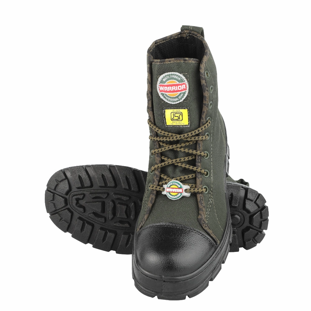 Warrior Olive Green Lacing Defence Jungle Boot for Men 8846 By Liberty Waterproof Hunting Boots