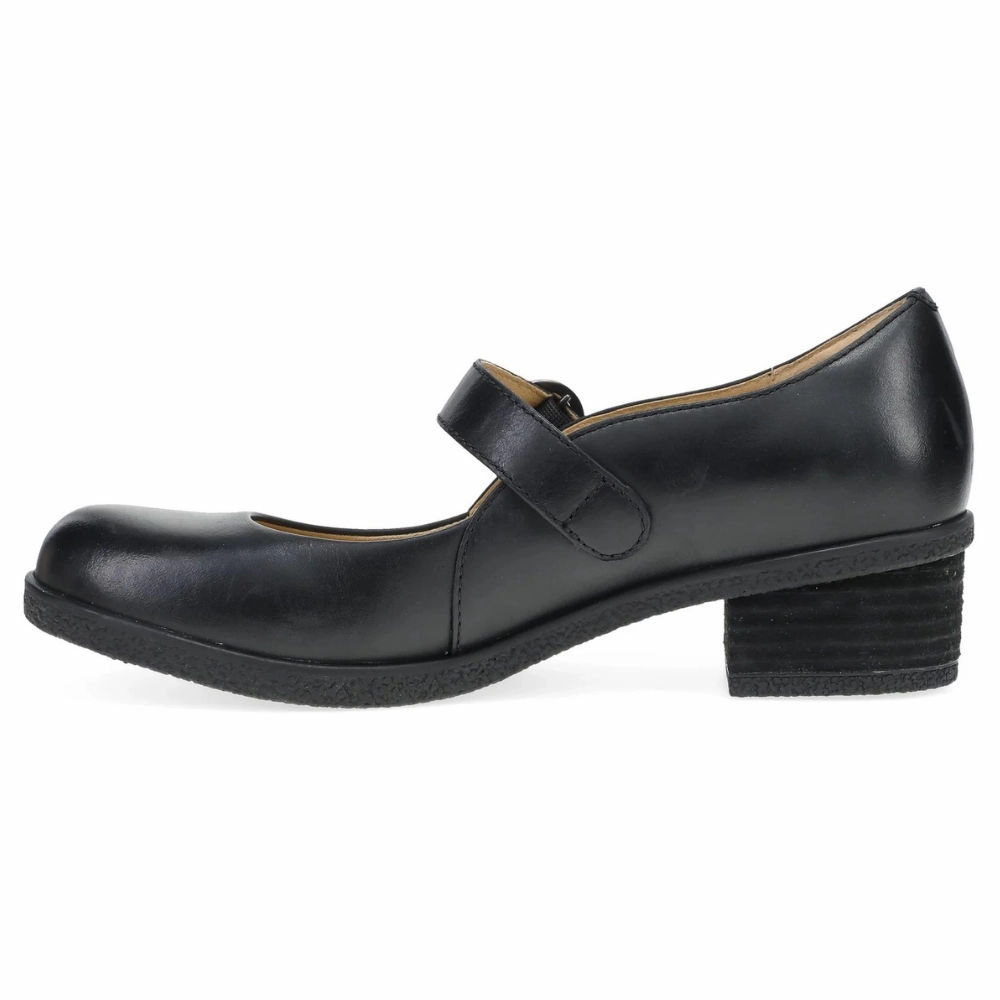 Best Business Casual Dress Shoes Dansko Deirdra Black Waterproof Burnished Leather Mary Jane (Women's)