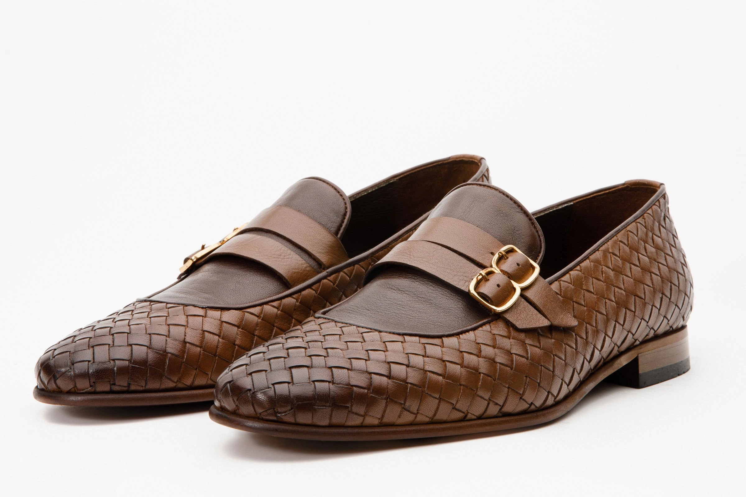 Dress Shoes For Ladies The Vatra Tan Woven Double Monk Strap Men Shoe