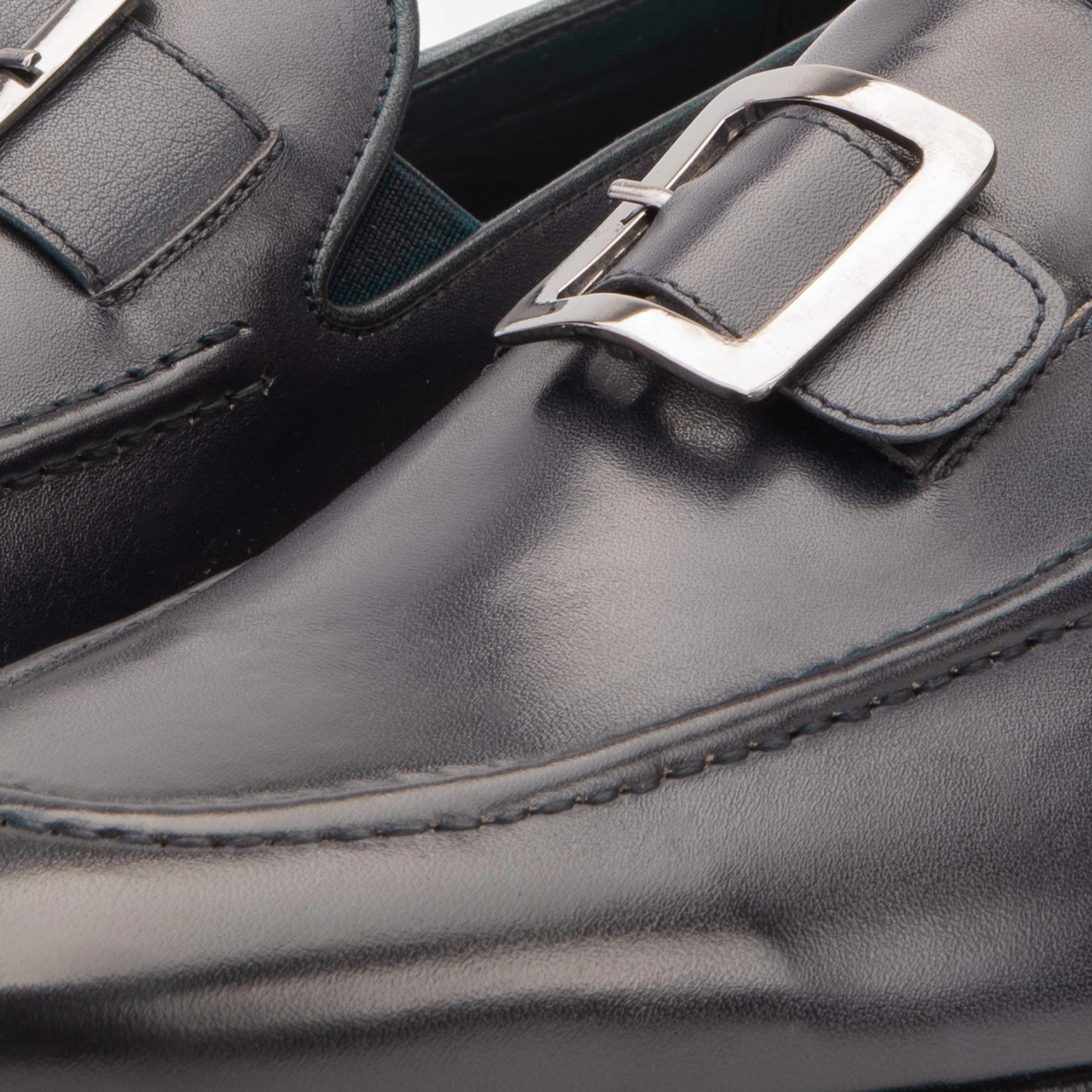 The Astoria Navy Buffalo Leather Mens Loafer Wide Toddler Dress Shoes