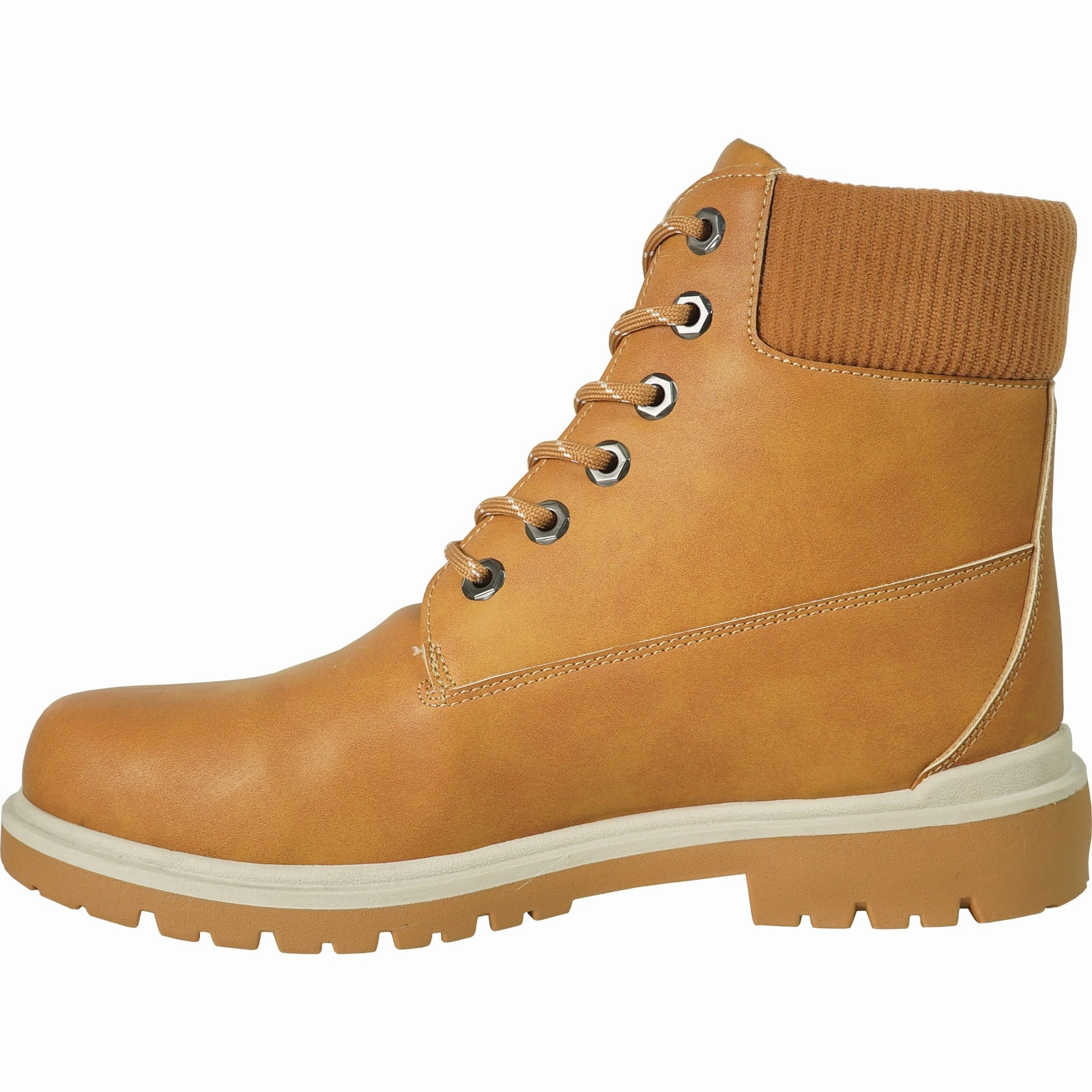 KOZI Men Boot TIME Casual Winter Fur Boot Wheat - Water Resistant Steel Toe Rubber Work Boots