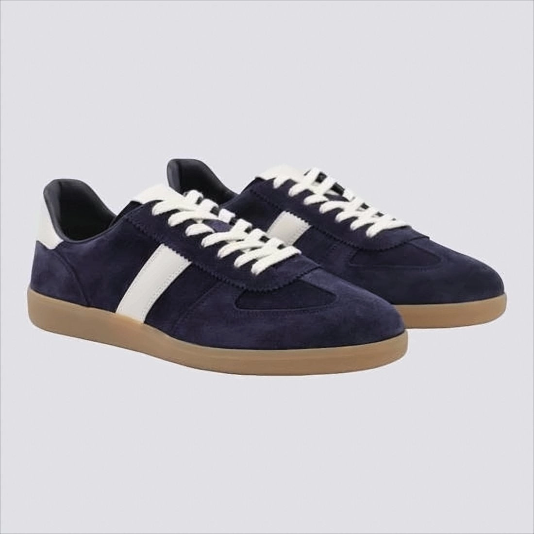 Navy Suede Sneakers With White Leather Accents Most Comfortable Running Sneakers