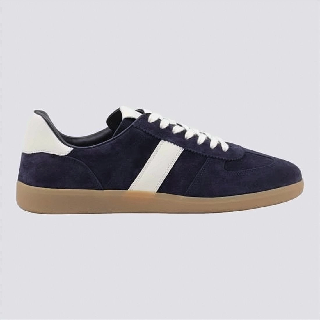 Navy Suede Sneakers With White Leather Accents Best Sneakers For Walking All Day