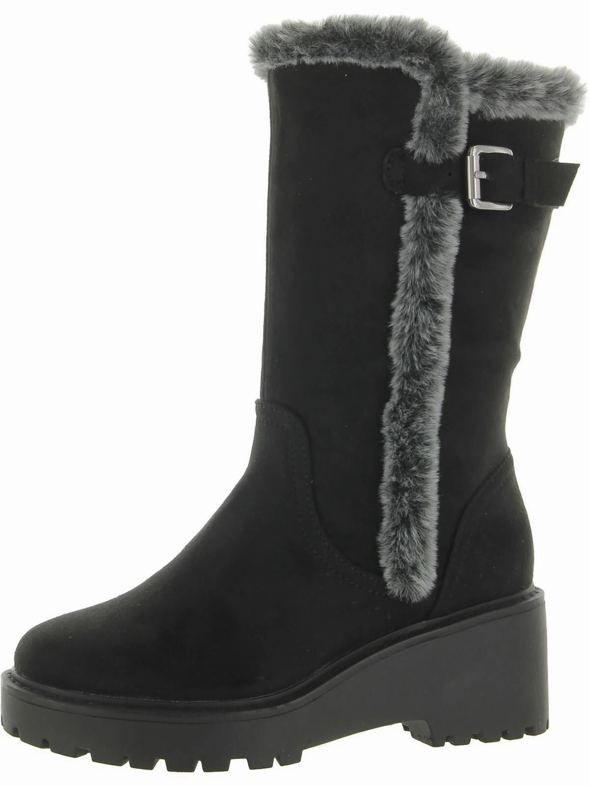 Corral Fringe Boots DV By Dolce Vita Boots Girls  Black Round Toe Faux Suede Knee-High ZPO3408