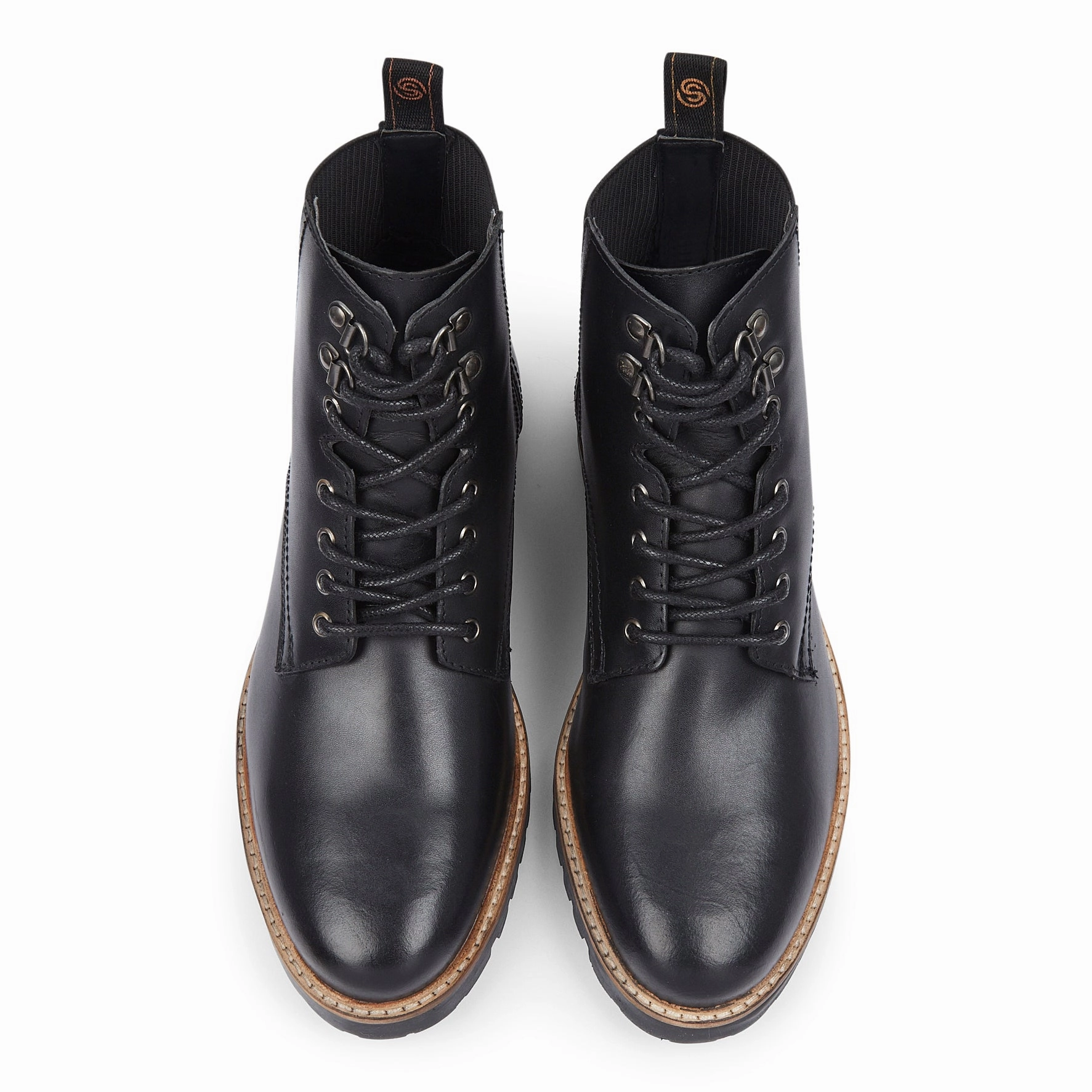 Manchester Leather Hiker Boots - Black Boots Knee High Platform