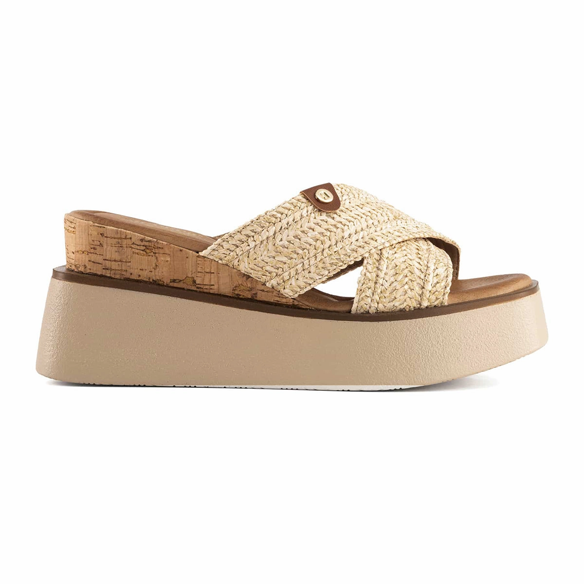 Andrea Women's Criss Cross Platform Wedge Sandals Croc Miami Sandals