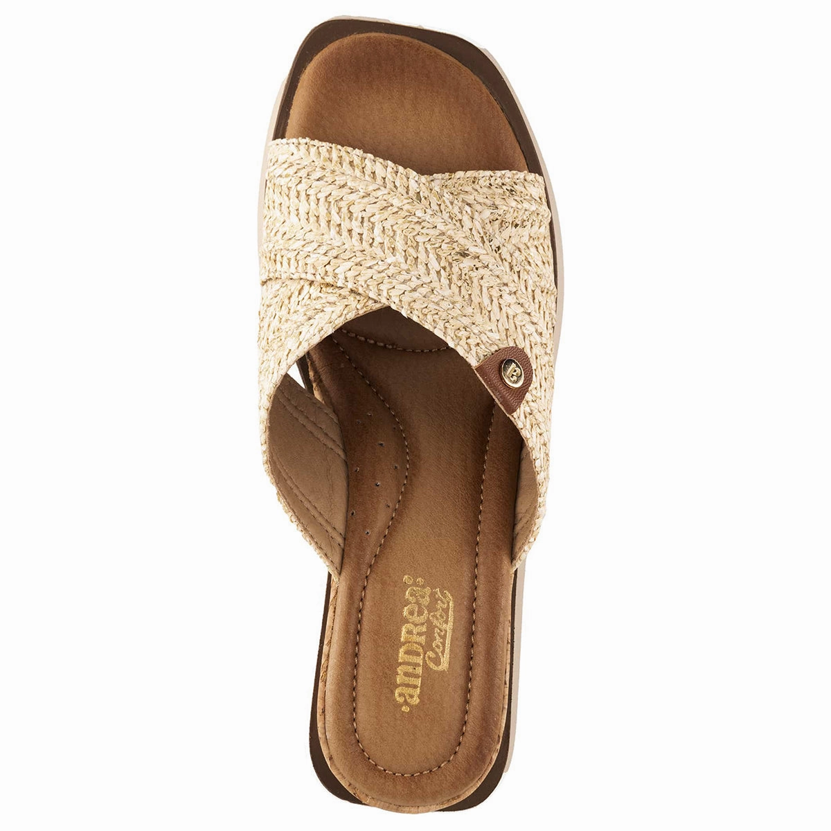 Navy Flat Sandals Andrea Women's Criss Cross Platform Wedge Sandals