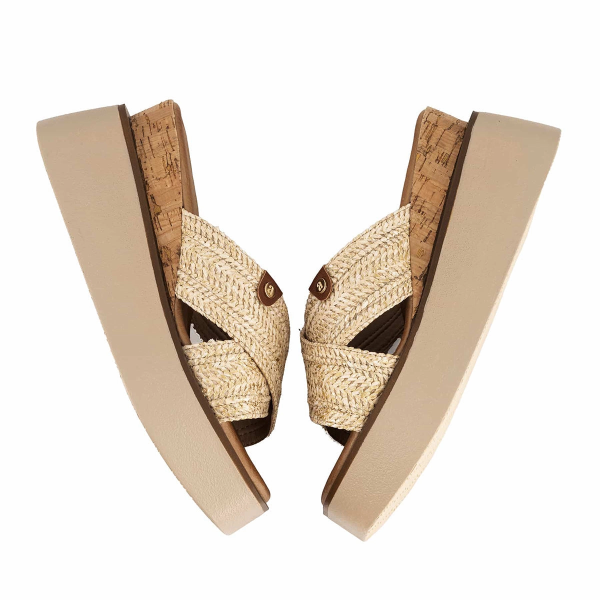 Candies Sandals Andrea Women's Criss Cross Platform Wedge Sandals