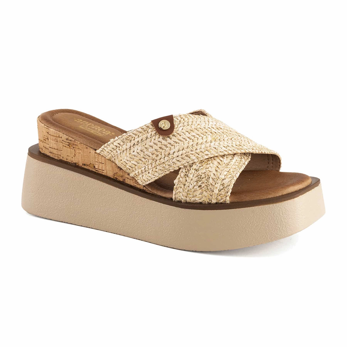 Andrea Women's Criss Cross Platform Wedge Sandals Open Toe Platform Sandals