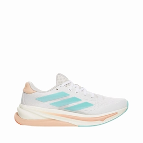Adidas Women's Supernova Solution 2 Sneaker in White/Flash Aqua/Power Coral Adidas Ultradream Dna Shoes