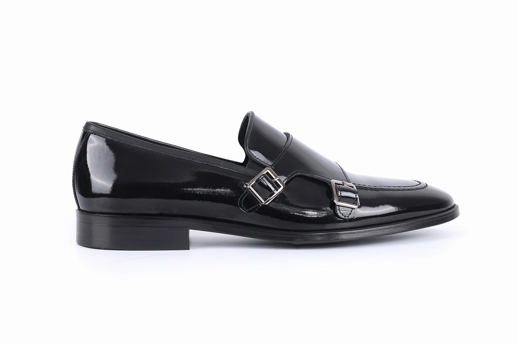 Hardin Patent Leather Double Monk Loafers NULL