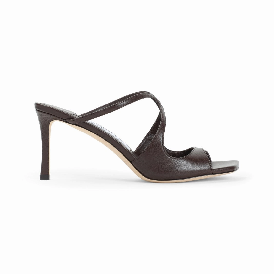 Peep-Toe Brown Sandals With Crisscross Straps And Comfortable Heel Bottom Wedge Sandals