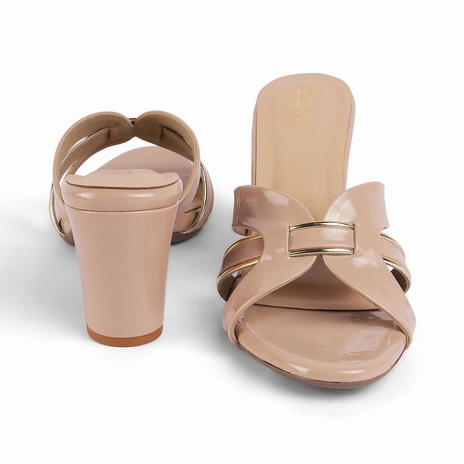 Tresmode Ceskomara Beige Women's Dress Block Heel Sandals Moana Sandals