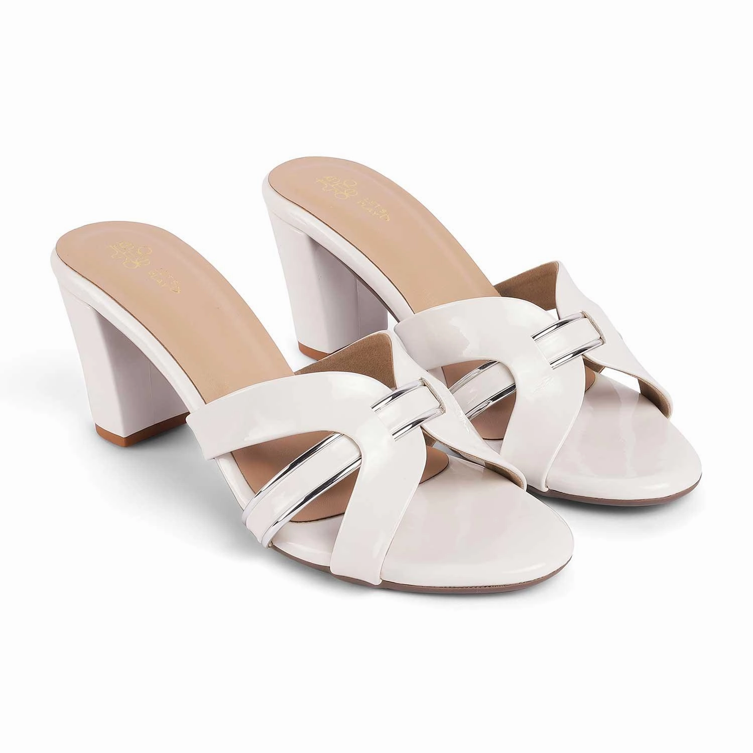 American Exchange Sandals Tresmode Ceskomara White Women's Dress Block Heel Sandals
