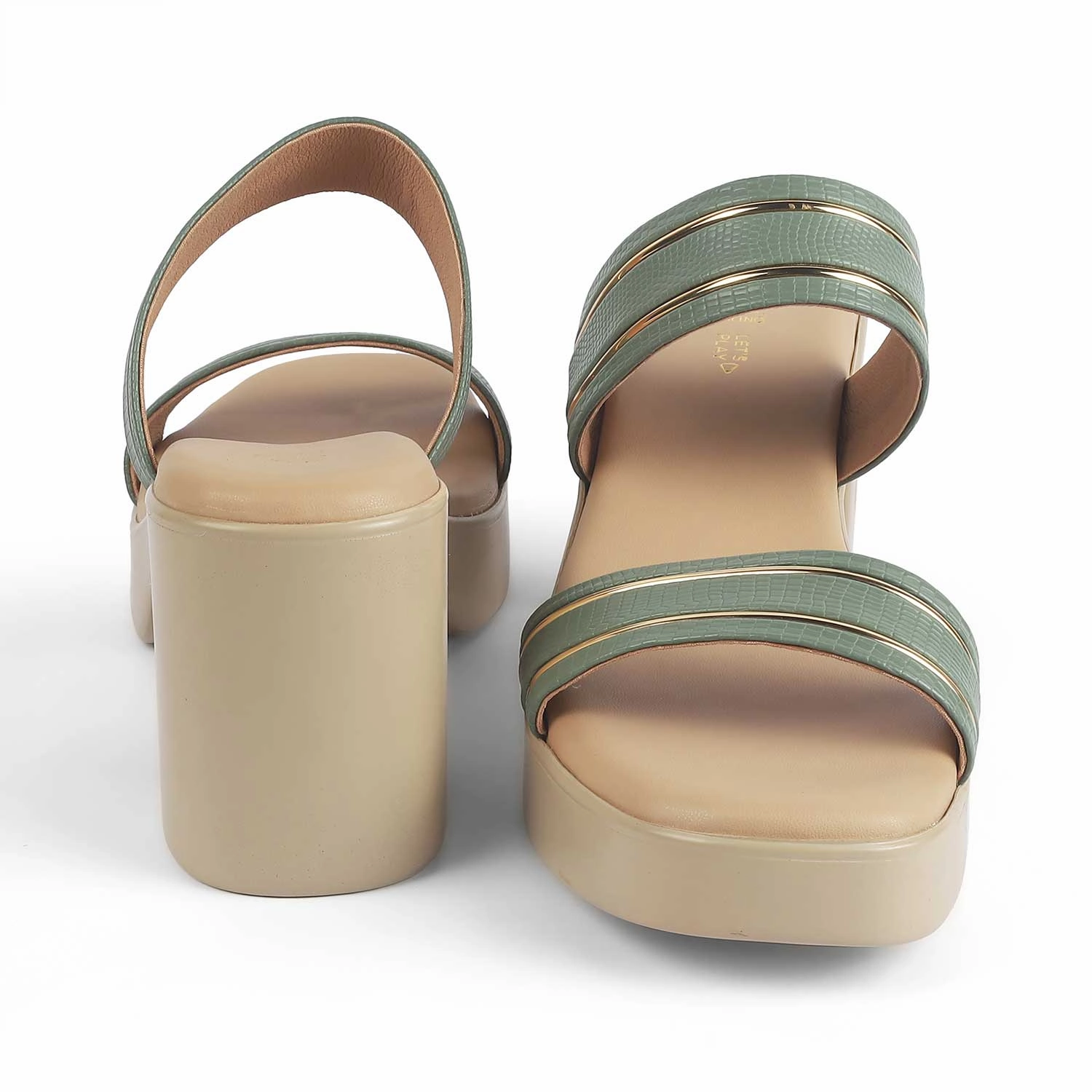 Trail Sandals Tresmode Mauro Green Women's Dress Block Heel Sandals