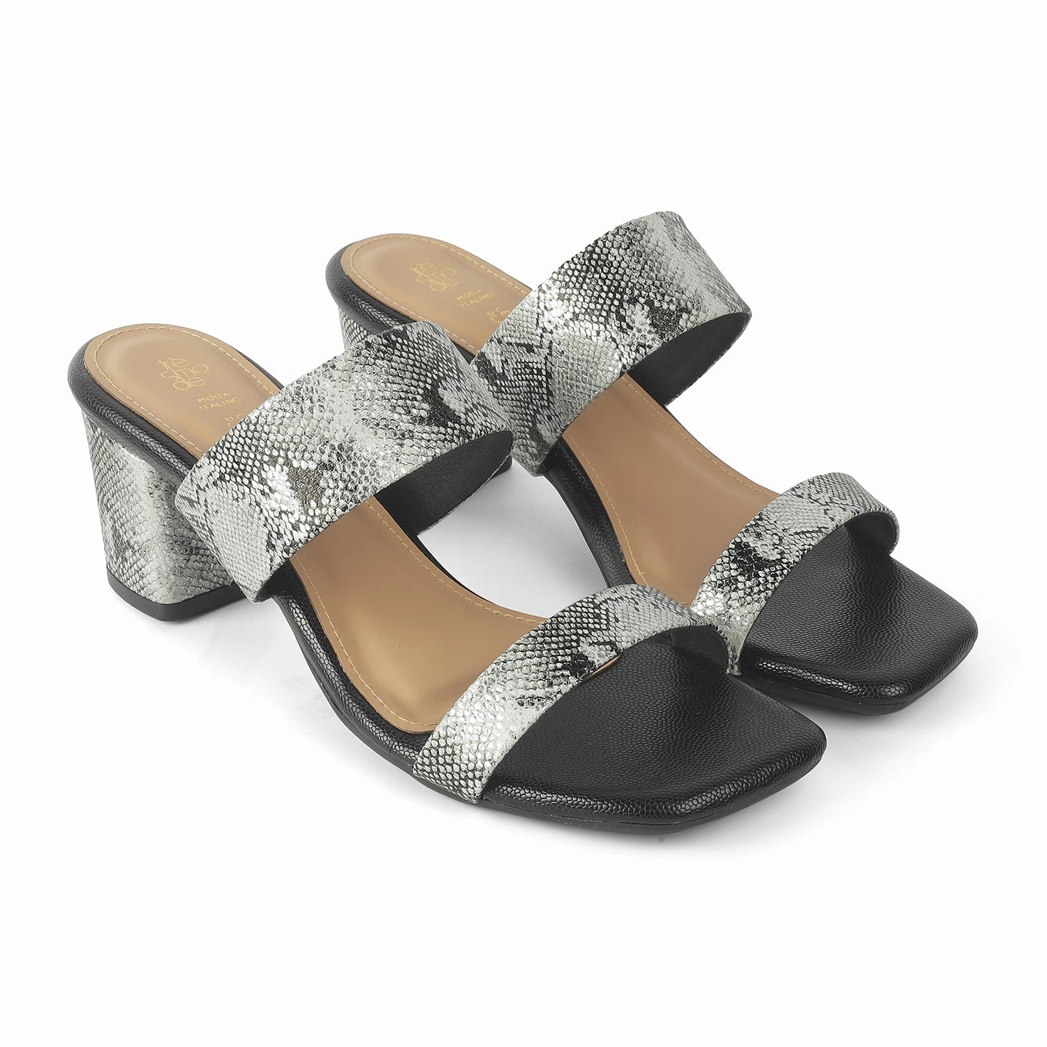 Tresmode Rentu Pewter Women's Dress Block Heel Sandals Sandals Sale Aldo